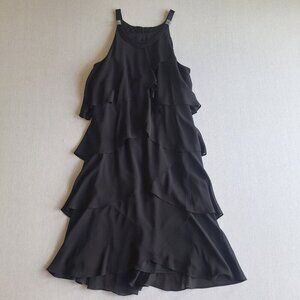 💙 SL Fashion Tiered Midi Lined Dress Size 12 Formal Preppy Festive Retro Style